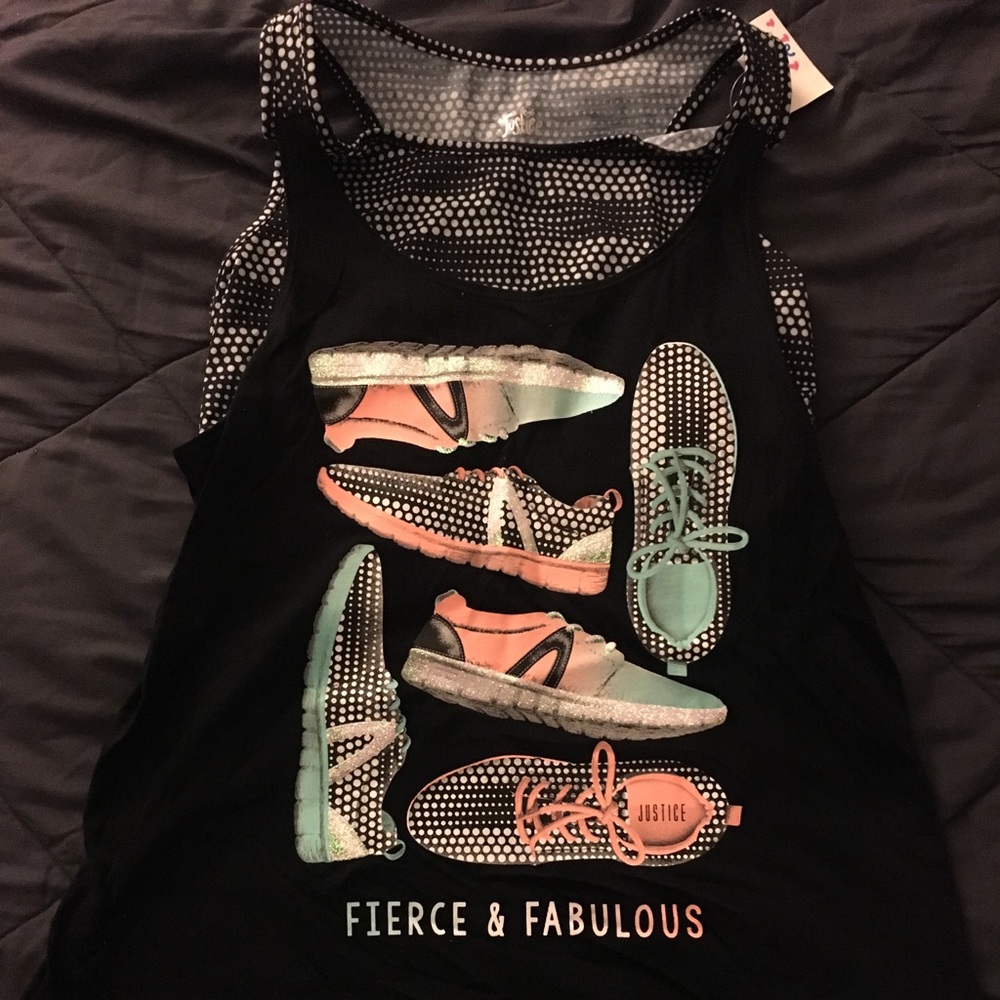 Justice active kids size 18 tank top